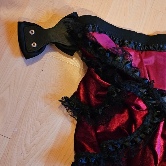 Red Bustle Skirt - Picture 3 of 3